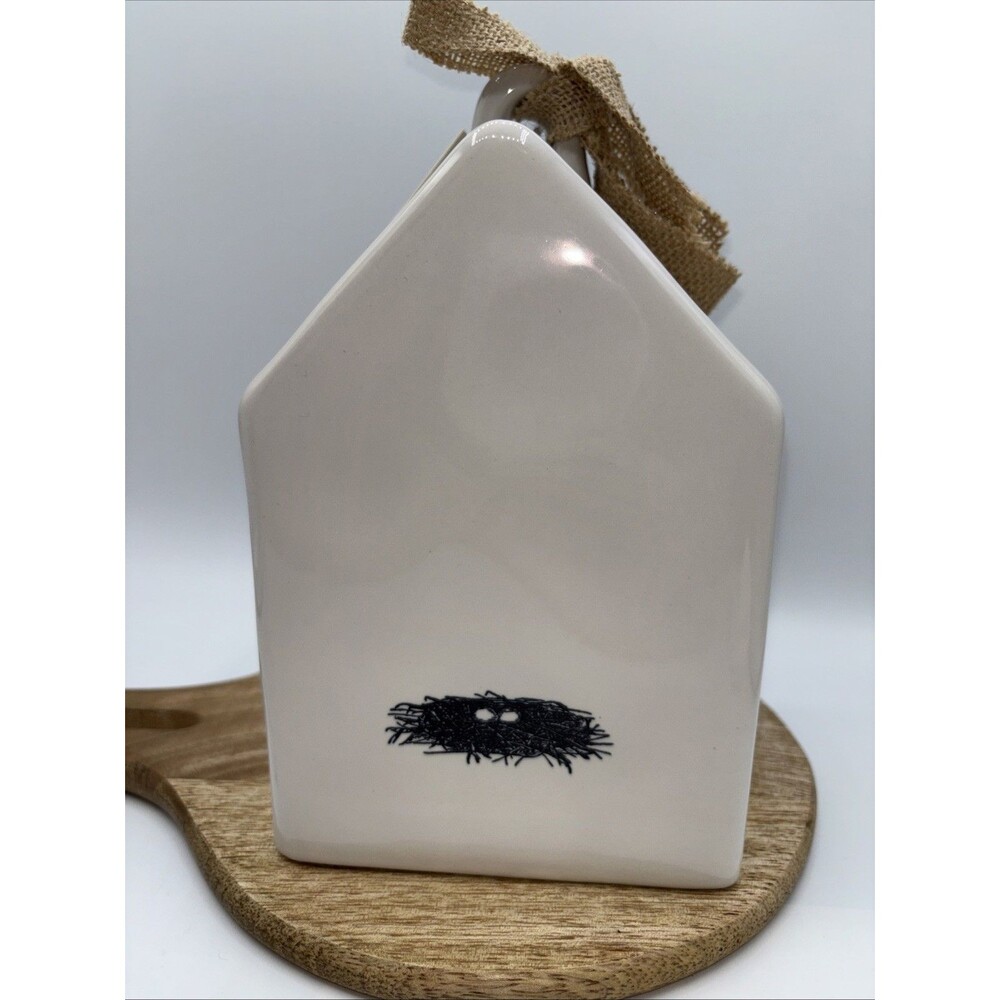 Rae Dunn “NEST” 8.5" Ceramic Cream Birdhouse Free Standing Gift By Magenta NWT - Picture 4 of 7
